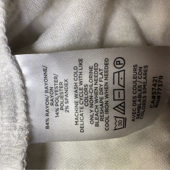 NWT Ann Taylor Brown and White Off Shoulder career Blouse size L - Picture 7 of 8